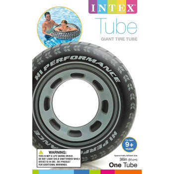 Intex Inflatable 36 Inch Giant Tire Tubes For Swimming Pool, Lake, Ocean, 8 Pack