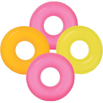 Intex Frost Tube Inflatable Sturdy Swim Pool, Medium, Assorted, 36 Inch, 4 Pack