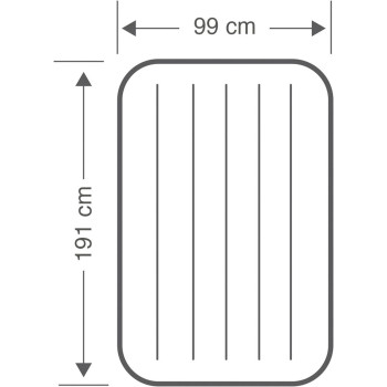 Intex Dura Beam Series Single High Airbed, Taupe/Grey, One Size, 64101
