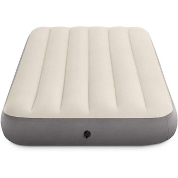 Intex Deluxe Single Airbed, 30 x 20 x 10 cm, Taupe/Grey, 64101