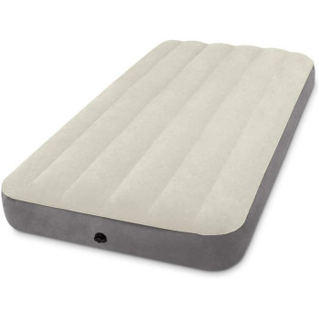 Intex Deluxe Single Airbed, 30 x 20 x 10 cm, Taupe/Grey, 64101