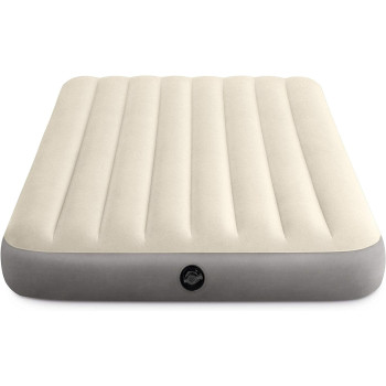 Intex Ultra Lightweight Dura Beam Standard Single High Air Mattress Series, Tan Colour