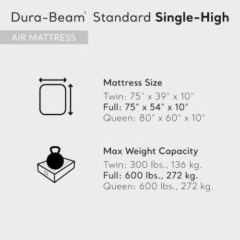 Intex Full Style Dura Beam Standard Single High Air Mattress Series, Tan Colour