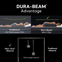 Intex Full Style Dura Beam Standard Single High Air Mattress Series, Tan Colour