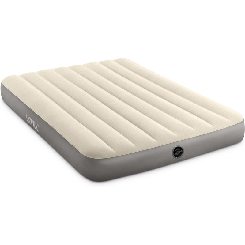 Intex Full Style Dura Beam Standard Single High Air Mattress Series, Tan Colour