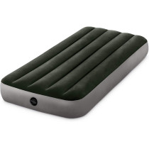 Intex PVC, Polyester, ABS, Rayon Junior Twin Dura Beam Prestige Downy Airbed, Green, H25 x W76 x D191 cm, 64106