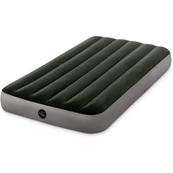 Intex Twin Dura Beam Prestige Fiber Tech Inflatable Mattress, Green