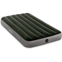 Intex Twin Dura Beam Prestige Downy Airbed, Green/Gray
