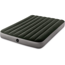 Intex Full Dura Beam Prestige Downy Airbed, Green/Gray