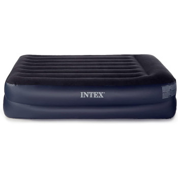 Intex Pillow Dura Beam Series Rest Raised Airbed With Internal Pump, Navy Colour