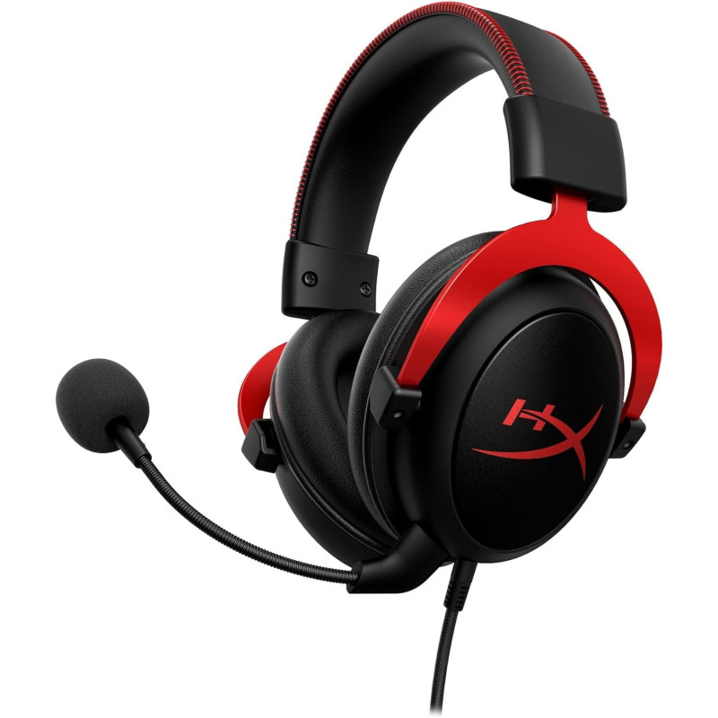 HyperX Cloud II Gaming Headset For PC And PS4 And Xbox One, Nintendo Switch, Red, Wired