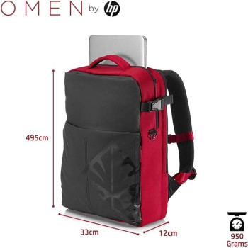 Omen X by HP Laptop Backpack Water Resistant, Red/Black