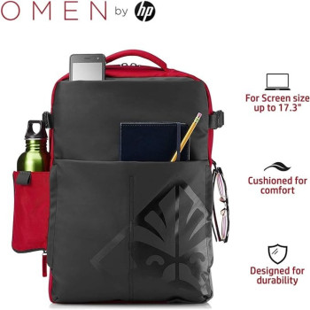 Omen X by HP Laptop Backpack Water Resistant, Red/Black