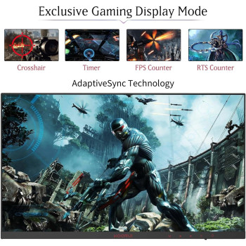 KOORUI 24 Inch, Computer Monitor, FHD 1080P Gaming Monitor 165Hz VA 1ms, AdaptiveSync Technology, Ultra-Thin LED Monitor, HDMI X2 / DP, VESA Compatible, Tilt Adjustable, Eye Care - 24E4, Black
