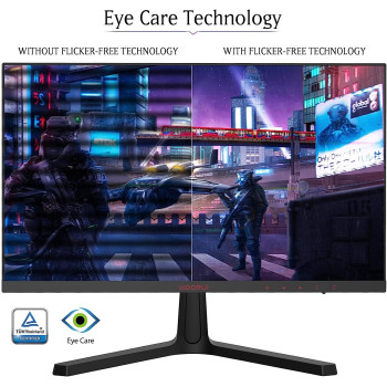 KOORUI 24 Inch, Computer Monitor, FHD 1080P Gaming Monitor 165Hz VA 1ms, AdaptiveSync Technology, Ultra-Thin LED Monitor, HDMI X2 / DP, VESA Compatible, Tilt Adjustable, Eye Care - 24E4, Black