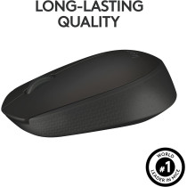 Logitech M171 Wireless Mouse For PC, Mac, Laptop, 2.4 GHz, Optical Tracking, Ambidextrous, Black