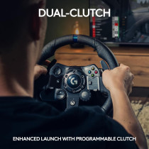 Logitech G923 Racing Wheel And Pedals For Xbox Series X/S, Xbox One And PC Featuring TRUEFORCE Up To 1000 Hz Force Feedback, Responsive Pedal, Dual Clutch Launch Control, And Genuine Leather Wheel