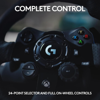 Logitech G923 Racing Wheel And Pedals For Xbox Series X/S, Xbox One And PC Featuring TRUEFORCE Up To 1000 Hz Force Feedback, Responsive Pedal, Dual Clutch Launch Control, And Genuine Leather Wheel