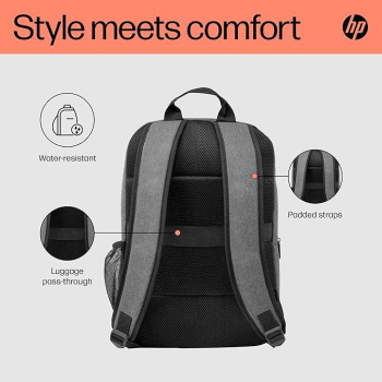 HP Prelude 15.6 Inch, Laptop Backpack With Non-Slip Padded Straps, Compatible With Laptops Up To 15.6 Inch, Including MacBook, HP Pavilion, Protects Your Technology With Water Resistance
