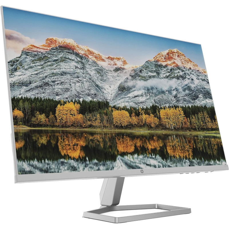 HP M27FW Full HD 27 Inch, IPS LCD Monitor With AMD FreeSync 2021 Model, Silver/White
