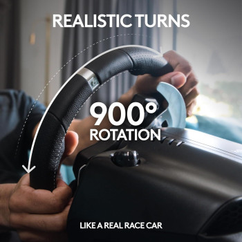 Logitech G920 Driving Force Racing Wheel And Floor Pedals, Real Force Feedback, Stainless Steel Paddle Shifters, Leather Steering Wheel Cover for Xbox Series X/S, Xbox One, PC, Mac, Black