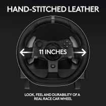 Logitech G920 Driving Force Racing Wheel And Floor Pedals, Real Force Feedback, Stainless Steel Paddle Shifters, Leather Steering Wheel Cover for Xbox Series X/S, Xbox One, PC, Mac, Black