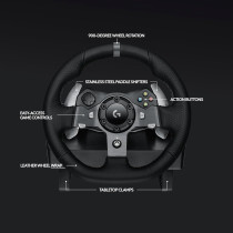 Logitech G920 Driving Force Racing Wheel And Floor Pedals, Real Force Feedback, Stainless Steel Paddle Shifters, Leather Steering Wheel Cover for Xbox Series X/S, Xbox One, PC, Mac, Black