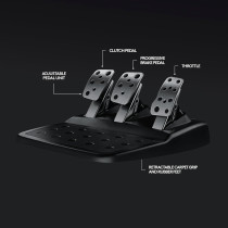 Logitech G920 Driving Force Racing Wheel And Floor Pedals, Real Force Feedback, Stainless Steel Paddle Shifters, Leather Steering Wheel Cover for Xbox Series X/S, Xbox One, PC, Mac, Black
