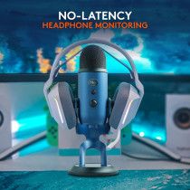 Blue Yeti USB Microphone for PC, Mac, Gaming, Recording, Streaming, Podcasting, Studio and Computer Condenser Mic With VOICE Effects, 4 Pickup Patterns, Plug Play, Midnight
