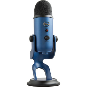 Blue Yeti USB Microphone for PC, Mac, Gaming, Recording, Streaming, Podcasting, Studio and Computer Condenser Mic With VOICE Effects, 4 Pickup Patterns, Plug Play, Midnight