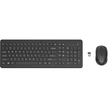 HP 330 Wireless Black Keyboard And Mouse Set With Numeric Keypad, 2.4GHz Wireless Connection And 1600 DPI, USB Receiver, LED Indicators, Black(2V9E6AA)