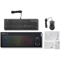 Lenovo Legion KM300 RGB Gaming Combo Keyboard and Mouse, Arabic And English, Black
