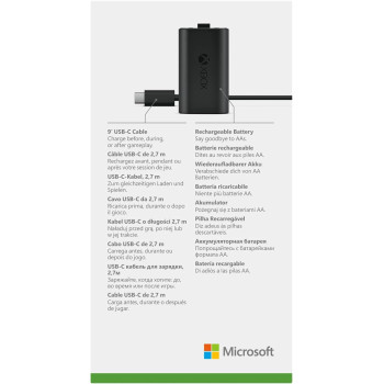 Xbox Play And Charge Kit M Rechargeable Battery, Black