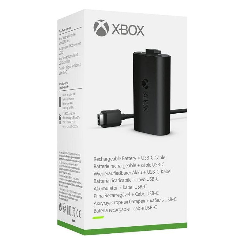 Xbox Play And Charge Kit M Rechargeable Battery, Black