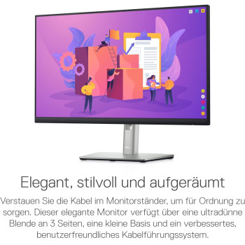 Dell P2422H Monitor, Silver/Black