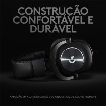 Logitech G PRO Gaming Headset 2nd Generation Comfortable And Durable With PRO-G 50 mm Audio Drivers, Steel And Memory Foam, For PC,PS5,PS4, Black