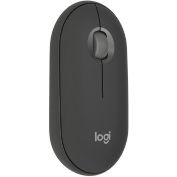 Logitech Pebble Mouse 2 M350s Slim Bluetooth Wireless Mouse, Portable, Customisable Button, Quiet Clicks, 4K DPI, Easy-Switch For Windows, macOS, iPadOS, Android, Chrome OS, Graphite