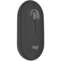 Logitech Pebble Mouse 2 M350s Slim Bluetooth Wireless Mouse, Portable, Customisable Button, Quiet Clicks, 4K DPI, Easy-Switch For Windows, macOS, iPadOS, Android, Chrome OS, Graphite