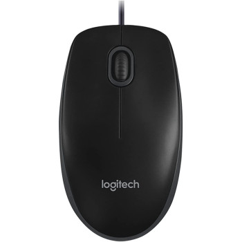 Logitech MK120 Wired Keyboard and Mouse For Windows, Optical Wired Mouse, USB Plug-and-Play, Full-Size, PC/Laptop, UK Layout, Black