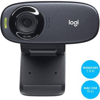 Logitech C310 Hd Webcam, Hd 720P/30Fps, Widescreen Hd Video Calling, Hd Light Correction, Noise-Reducing Mic, For Skype, Facetime, Hangouts, Webex, Pc/Mac/Laptop/Macbook/Tablet, Black