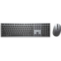 Dell KM7321W Premier Multi-Device Wireless Keyboard and Mouse, UK (QWERTY), 2.4GHz, Bluetooth 5.0, 128-bit AES Encryption, 4000 dpi, Compatible With Windows, Mac, Linux, Chrome and Android, Grey