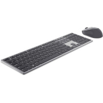 Dell KM7321W Premier Multi-Device Wireless Keyboard and Mouse, UK (QWERTY), 2.4GHz, Bluetooth 5.0, 128-bit AES Encryption, 4000 dpi, Compatible With Windows, Mac, Linux, Chrome and Android, Grey