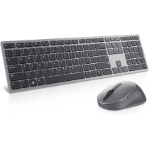 Dell KM7321W Premier Multi-Device Wireless Keyboard and Mouse, UK (QWERTY), 2.4GHz, Bluetooth 5.0, 128-bit AES Encryption, 4000 dpi, Compatible With Windows, Mac, Linux, Chrome and Android, Grey