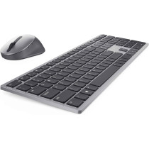 Dell KM7321W Premier Multi-Device Wireless Keyboard and Mouse, UK (QWERTY), 2.4GHz, Bluetooth 5.0, 128-bit AES Encryption, 4000 dpi, Compatible With Windows, Mac, Linux, Chrome and Android, Grey