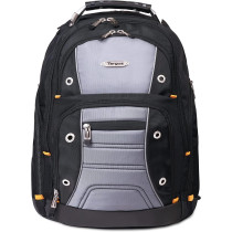 Targus Drifter Laptop Bag, 16 Inch, Laptop Backpack, Padded Laptop And Document Compartment, Water Bottle Pockets, Reinforced Handles Laptop Case With Padded Back Panel Black/Gray (TSB238US)