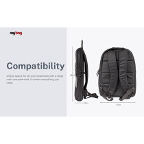 HP Wings Backpack For 15.6 Inch, Laptop/Chromebook/Mac, 1D0M4PA, Black