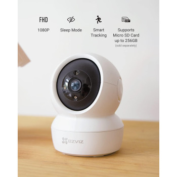 EZVIZ C6N Security Camera, 1080p CCTV Camera For Home, Wifi Indoor 360 Camera, Baby Monitor Surveillance Camera With Motion Detection, Smart Tracking, Two-Way Audio, Night Vision, Works With Alexa