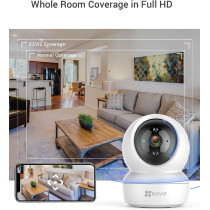 EZVIZ C6N Security Camera, 1080p CCTV Camera For Home, Wifi Indoor 360 Camera, Baby Monitor Surveillance Camera With Motion Detection, Smart Tracking, Two-Way Audio, Night Vision, Works With Alexa