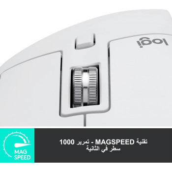 Logitech MX Master 3S - Wireless Performance Mouse with Ultra-fast Scrolling, Ergo, 8K DPI, Track on Glass, Quiet Clicks, USB-C, Bluetooth, Windows, Linux, Chrome, Pale Grey