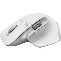 Logitech MX Master 3S - Wireless Performance Mouse with Ultra-fast Scrolling, Ergo, 8K DPI, Track on Glass, Quiet Clicks, USB-C, Bluetooth, Windows, Linux, Chrome, Pale Grey